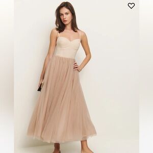 Reformation Esmarie Dress Natural - Size 2- Brand New